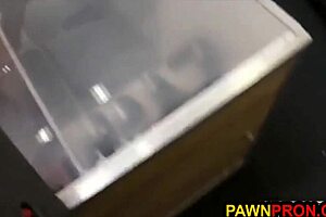 Gorgeous Blonde Handles Needy Situation In Shop Group