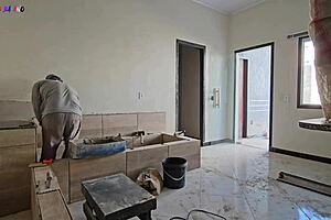 worker gets satisfied when bosses wives visit construction site