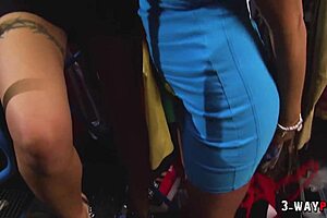 i'm loving this blonde big tits threesome in the closet