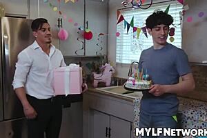 its livs birthday and her stepsons bet on which present she likes the most touched by her wish nade nick and tony make her wet dream come true