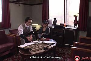 i watch nana kunimi suck my big cock in office