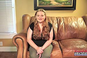 Curvy Redhead Coed Rose Masturbates And Gives Bj Before Getting Pussy Fucked