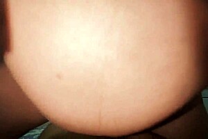 Pregnant Latina MILF secretary rides in doggy style with big butt