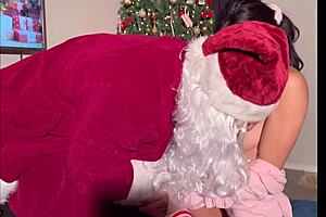 naughty 19 year old anally creampied by santa for christmas