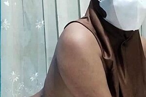 why is that beautiful hijab student masturbating when the house is empty?