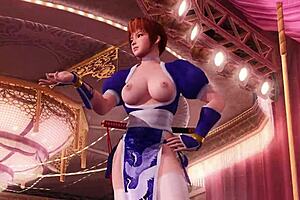 Nude woman dances topless in panties while teasing erotically