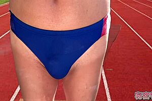 Sly athlete’s secret masturbation revealed in stunning images