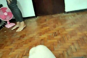 Maid deepthroats cock after spitting