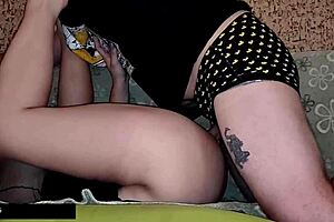 Intense Fucking of Stepmom in Missionary on Hidden Sofa