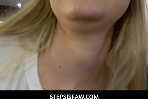 Horny Stepsiblings Harlow West and Tyler Steel Get Bored at Home, But Harlow Spots Big News on the Paper and They Start Nude Handjob and Blowjob Fun