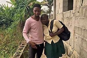 A school girl from a village in Nigeria gets fucked in the jungle