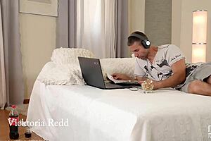 ddfnetwork vicktoria redd offers 3some douple penetration to shy guy