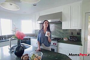 Busty MILF step mom Brooke Beretta loves fucking in the kitchen!