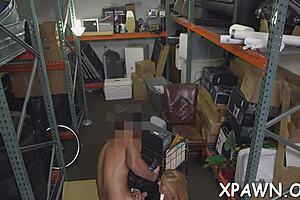 An extraordinary sex on a background of a shop – it’s not every day!