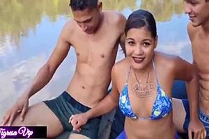 Tigresa VIP Takes Two Huge Cocks in Anal with Favorite Cunhada Mia Bucetinha