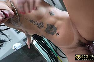 Caroleta gagging on cock and taking cum in pussy