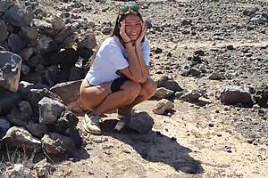 Public Pissing Teen 18+ Risks a Bold Blowjob While Camping