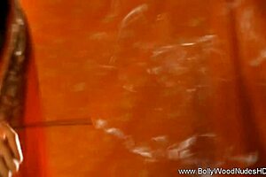 Petite Brunette Dancing Erotic Striptease, Teasing While Undressing Nude