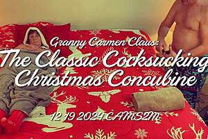 Granny Carmen Claus Delivers Classic Christmas Cock Action