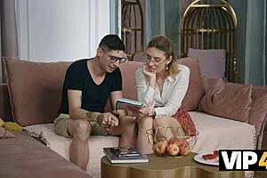 Vip4k Blonde Couple on Sofa