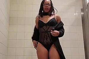 Masterbating in grocery store, peeing on road, flashing saggy tits outdoors