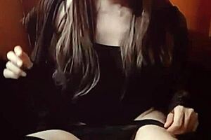 Beautiful Asian Ladyboy Silently Masturbates In Crossdressing Anal Scene