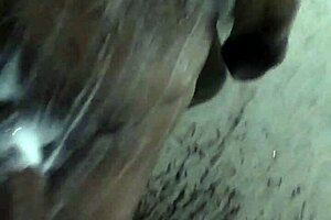 Enjoying Intense Handjob On Monster Cock