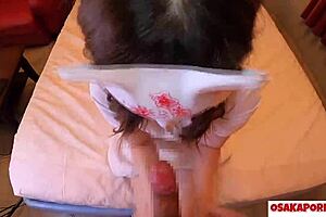 Nurse Sakura's foot fetish pantyhose tearing wild squirting