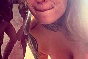 i saw the neighbor watching and called my cuckold to suck his monster cock