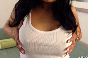 Super Sexy Latina Gabby Quinteros Fingers Her Wet Pussy