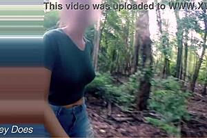 wifey gets asked by a stranger to flash those big tits in public, crazy!