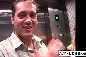 avy scott blonde pornstar with big tits fucks in hot threesome, nude hardcore sex with group