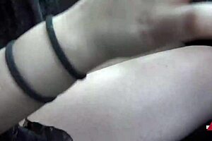 driving stick barefoot in public car with brunette feet