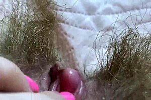 Huge clitoris closeup rubbing leads to intense orgasm