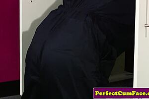 pov dicksucking babe getting facialized