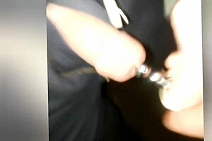 Jayq stretches urethra with huge steel plug