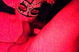 I'm masked in the red light district sucking that big cock with my latina ass spreading
