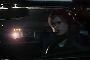 Athletic Claire Redfield Does Topless Fitness Workout