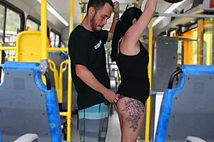 Hey dude, check this brunette groping on the bus!