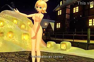 kagamine rin in snowman project diva nude mod