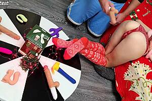 Two Powerful Dildos Destroy Petite Milf's Tight Pussy In Double Penetration