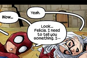 spider-man weds black cat in a steamy comic dub full of surprises