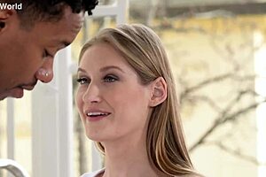 stunning cleaner tiffany tatum takes messy facial from bbc client