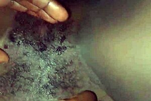 Sexy hairy pussy rubbed and fucked with big black cock