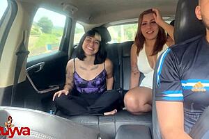 two sluts suck each other in car - vampira40