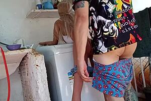 Is this hot wife cheating on her husband with a sex toy in public anal?