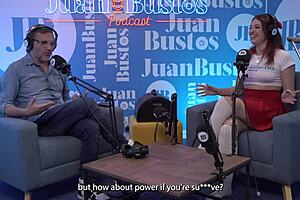 Cute Colombian pornstar resists intense orgasm during casting with toys before shibari session on Juan Bustos podcast.