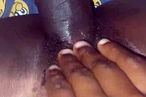 Sexy hairy pussy rubbed and fucked with big black cock