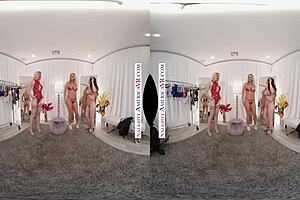 Naughty America Trio Enjoys Pov Blowjobs In Changing Room