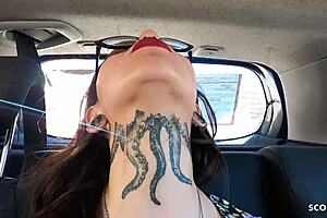 Inked Latina teen 18+ seduces driver for beach bang